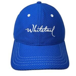 Whitetail Strapback Baseball Cap Blue One Size Adjustable Embroidered Pukka